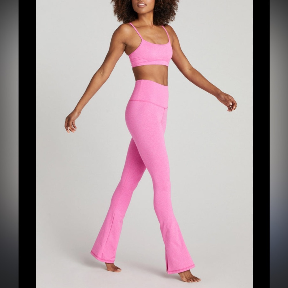 Strut This Beau Flared Pink Leggings